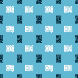 set electronic computer components motherboard vector image