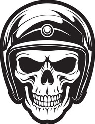 skullherald logo with skull in helmet helmarmor vector image