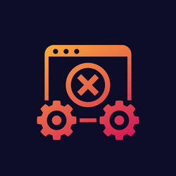 error or failure icon for web vector