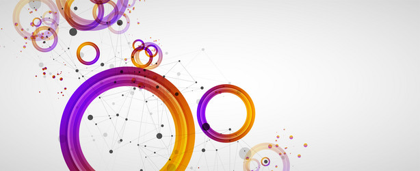 abstract background with gradient circles vector image
