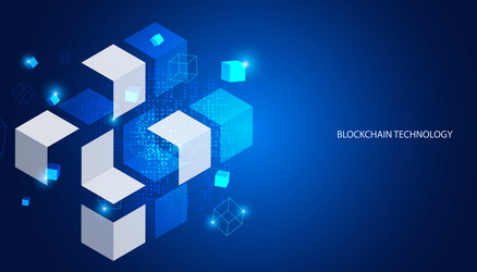 Abstract circuit networking blockchain concept Vector Image