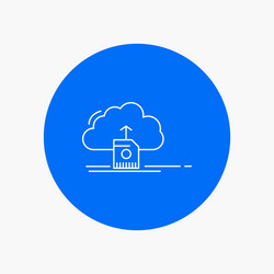 Cloud Upload Data Icon vector image