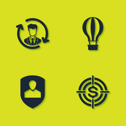 set human resources target with dollar user vector image