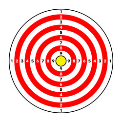 shooting range paper target with divisions marks vector image