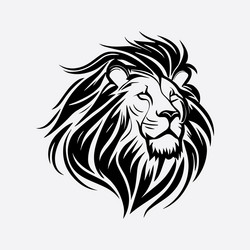 Tattoo styled lion head vector