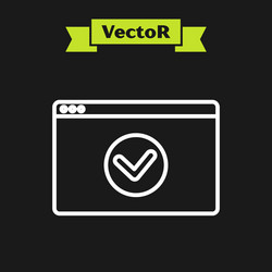 White line secure your site with https ssl icon vector