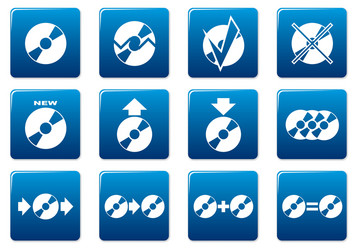 Gadget square icons vector