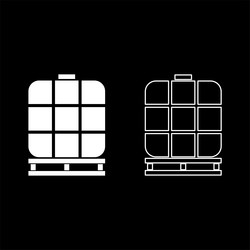 Ibc intermediate bulk container tank for liquids vector