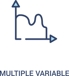 multiple variable continuous chart concept 2 vector image