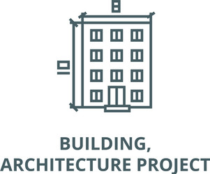 buildingarchitecture project line icon vector image