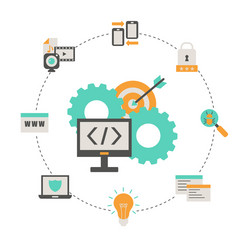 coding and programming concept vector image