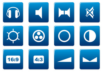 Gadget square icons vector