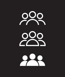 People icon set vector