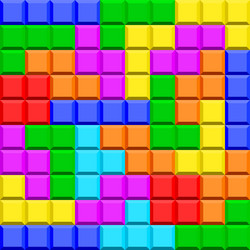 Tetris Block Pattern vector image