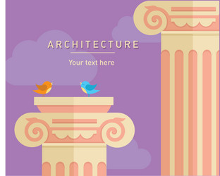 Ancient architecture tall columns vector