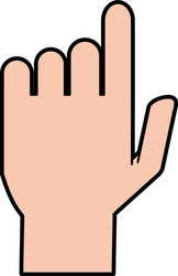 hand pointing with index finger icon image vector image