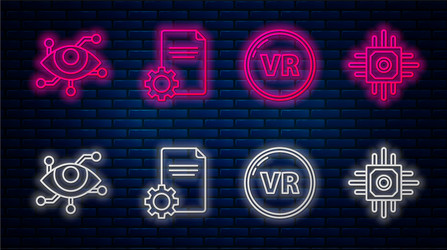 set line file document virtual reality vector image