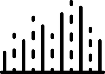 dots and lines columns icon outline style vector image