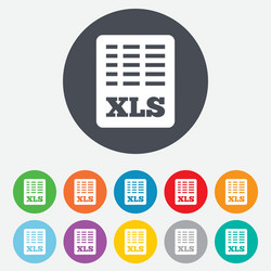 Excel XLS File Document Icon vector image