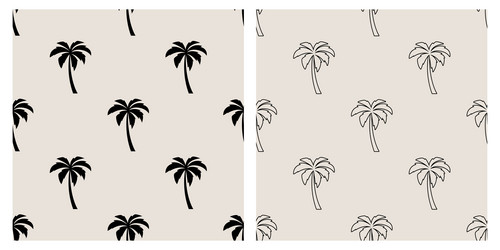 seamless pattern with palm trees tree vector image