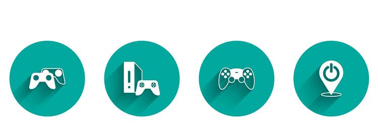 Set game controller or joystick console vector
