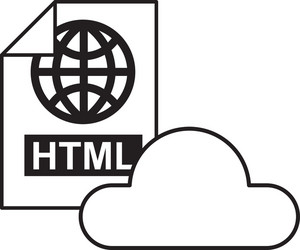 cloud computing with electronic file vector image