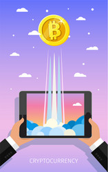 Concept crypto-currency vector