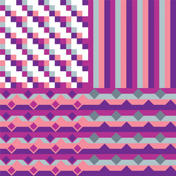 set of abstract patterns vector image