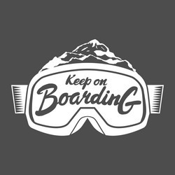 handdrawn vintage snowboarding quotes Vector Image