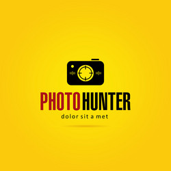 photo hunter logo template vector