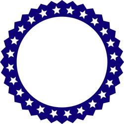 Stars round frame template Royalty Free Vector Image