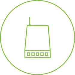 unique network switch line icon vector image