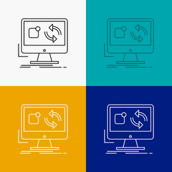 update app application install sync icon over vector image