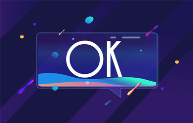 Ok in design banner template for web vector