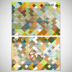 set of tri-fold brochure design template vector