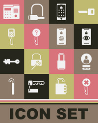 set wrong key create account screen eye scan vector image