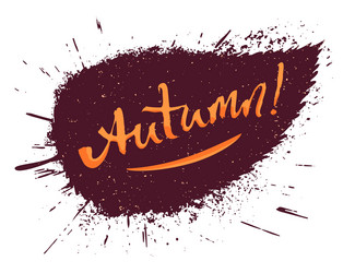 Autumn hand lettering vector