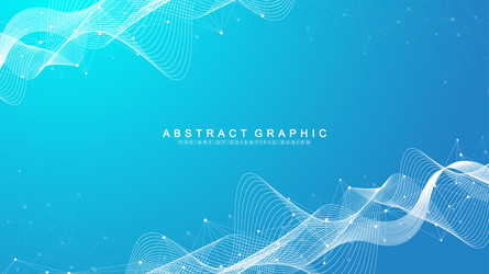 digits abstract background with connected line vector image