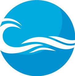 Sea wave logo Royalty Free Vector Image - VectorStock