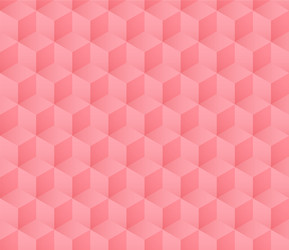 seamless soft pink cube pattern with gradient vector