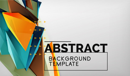 Abstract color triangles geometric background vector