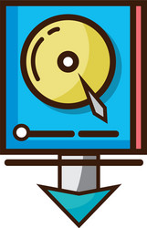 Data hdd system server technology vector