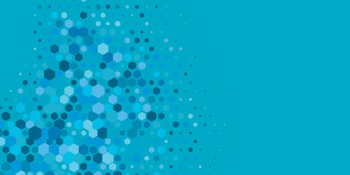 Geometric multi size hexagon with color vector