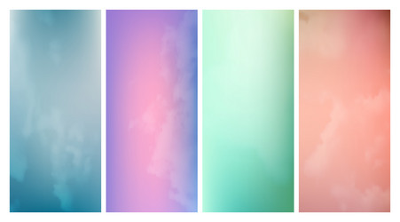 modern colorful gradient background with clouds vector image