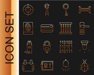 set line system bug concept motion sensor door vector image