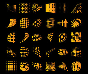 various dots dynamic objects vector