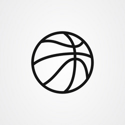 Basketball Outline Icon Vector Image