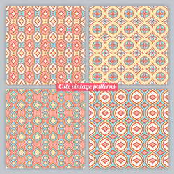 four simple abstract patterns - 2 vector image
