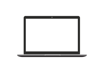 Laptop icon portable computer sign vector