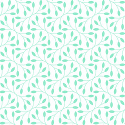 Seamless leaves pattern on white background vector